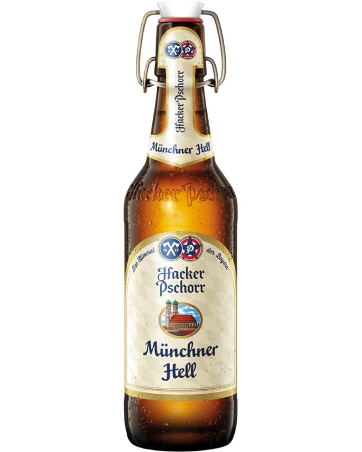 Cassa Hacker-Pschorr Hell, birra dell'Oktoberfest, 20 bottiglie da 50cl